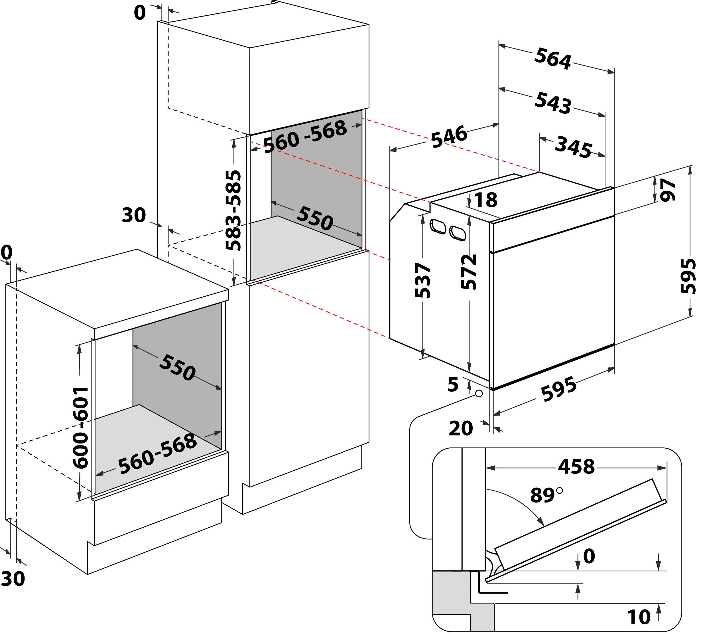 BAUKNECHT Backofen-Set BAKO4 HR6 BLACK, mit 2-fach-Teleskopauszug, Hydrolyse – Bild 25