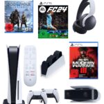 Konsole Playstation 5 + 3 Spiele mit all diesem Zubehör