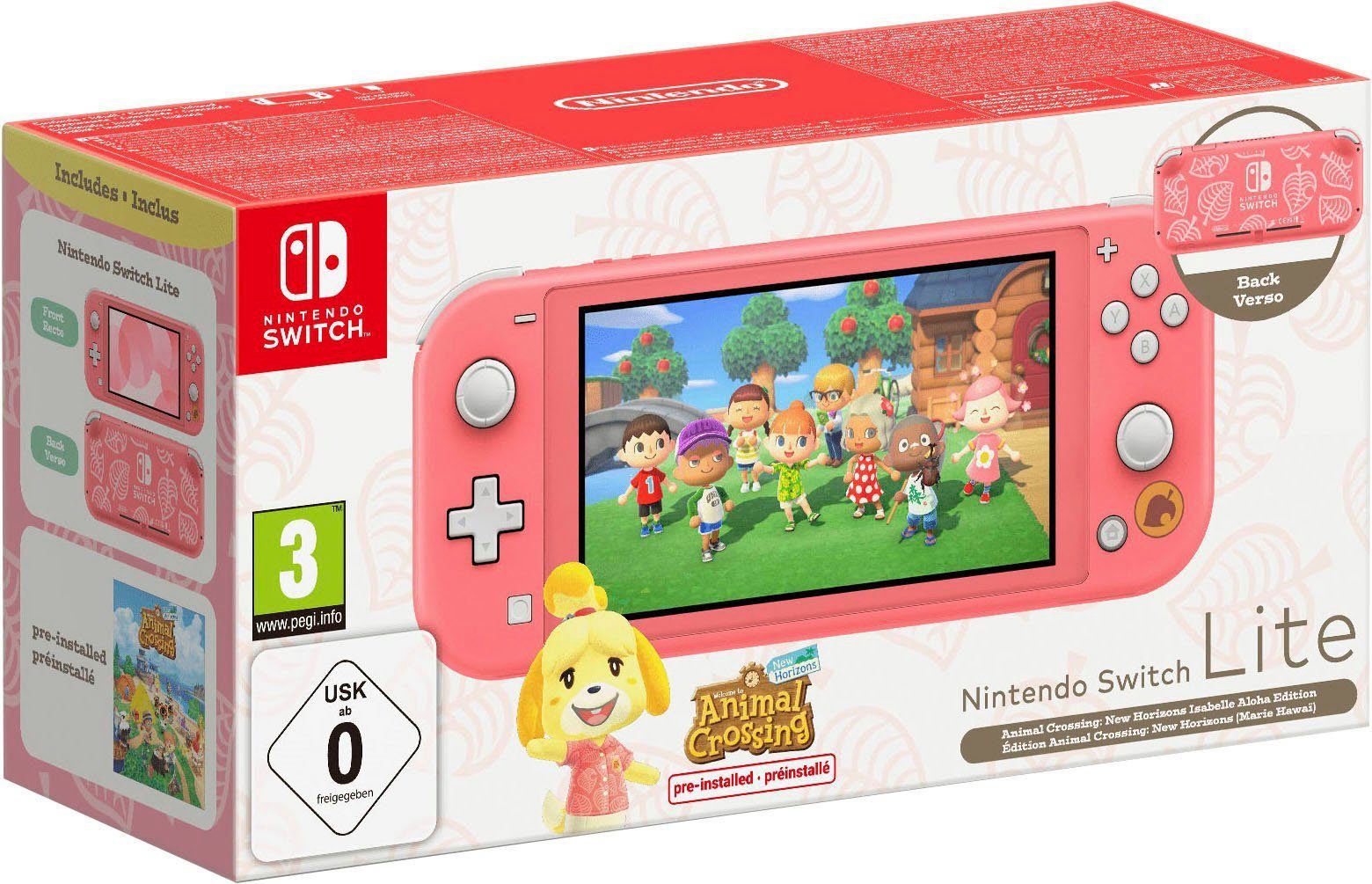 Nintendo Switch Lite Animal Crossing: New Horizons Isabelle Aloha Edition – Bild 3