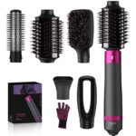 iceagle Haarstyling-Set 5 in 1 Haartrockner Warmluftbürste, Abnehmbar Föhnbürste zum Trocknen