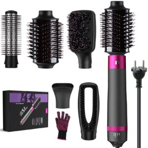 iceagle Multihaarstyler 5 in 1Haartrockner Warmluftbürste, Abnehmbar Föhnbürste