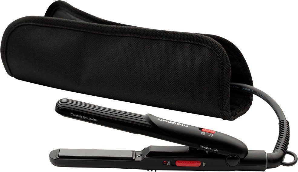 Grundig Mini-Reiseglätteisen HS 2030 Keramik-Turmalin-Beschichtung, zum Stylen von kürzerem Haar und Pony – Bild 5