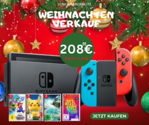 [WEIHNACHTEN VERKAUF] Nintendo Switch Konsole + 4 spiele